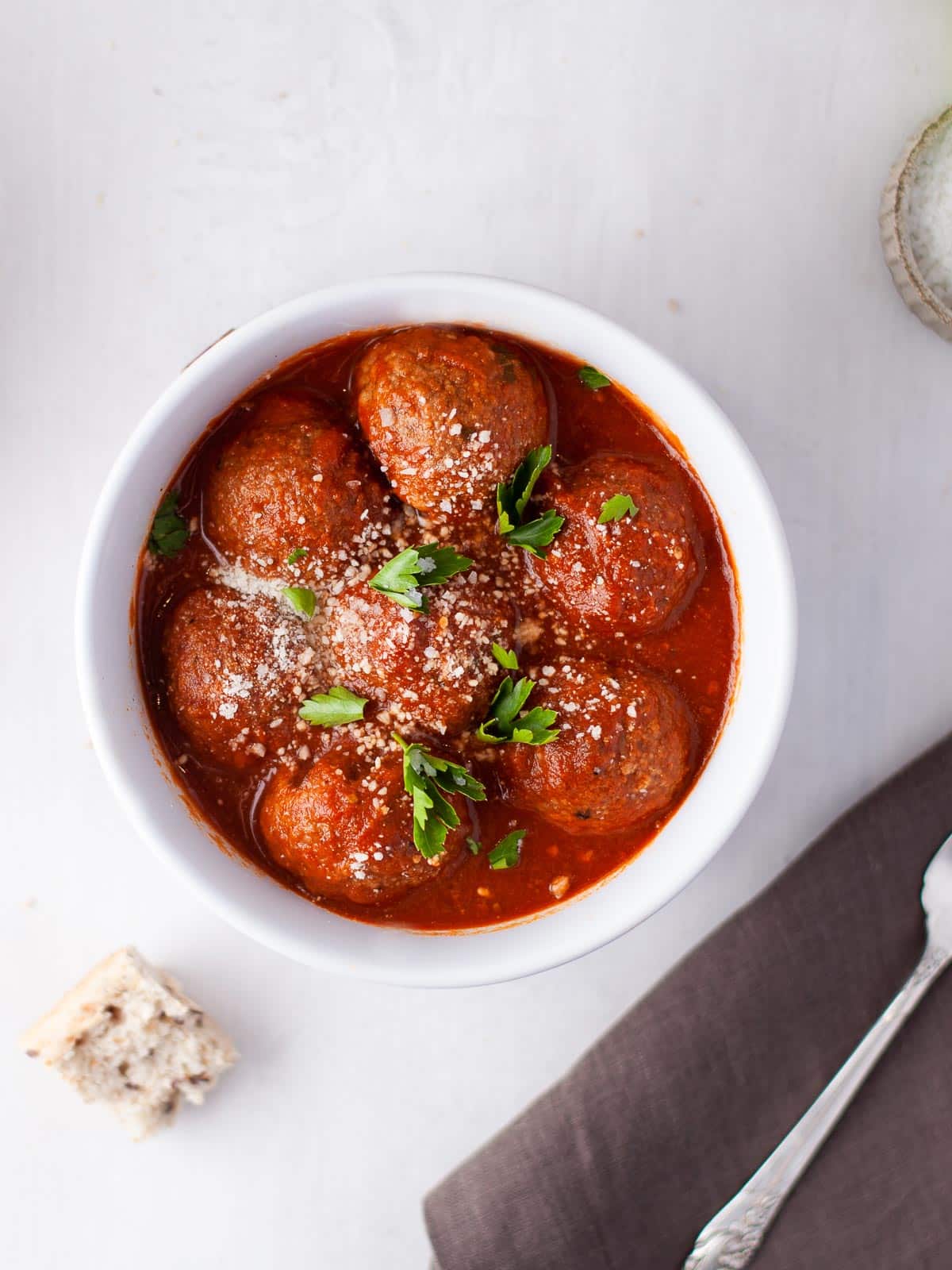spicy chipotle meatballs served in a bowl.
