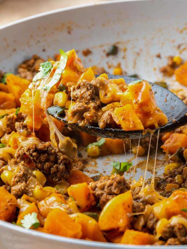 Ground Beef and Sweet Potatoes Skillet Story - Ground Beef Recipes