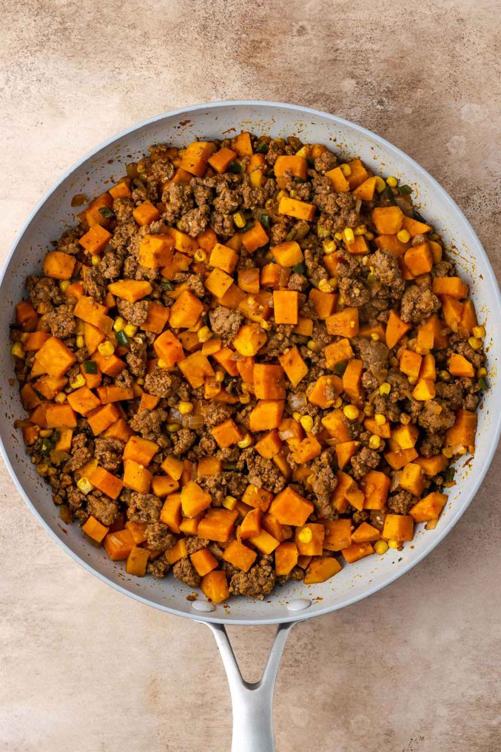 Ground Beef and Sweet Potatoes Skillet - Ground Beef Recipes